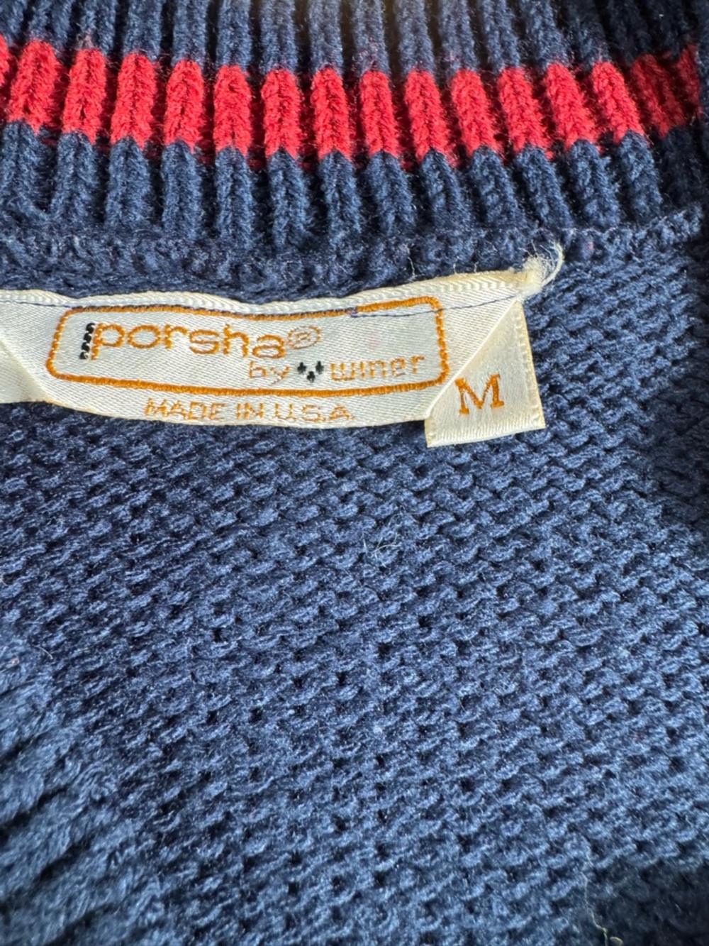 Vintage Porsha by Winer Mens  sweater vest size m